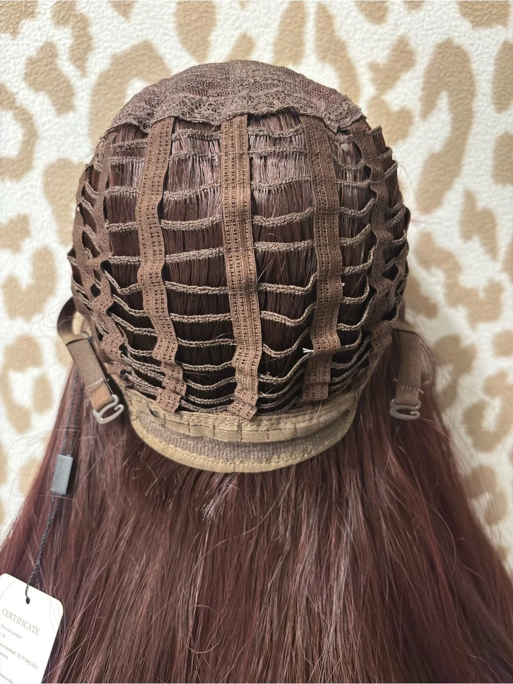 Burgundy Long Loose Wavy Wig with Bangs - Deep Red Mix